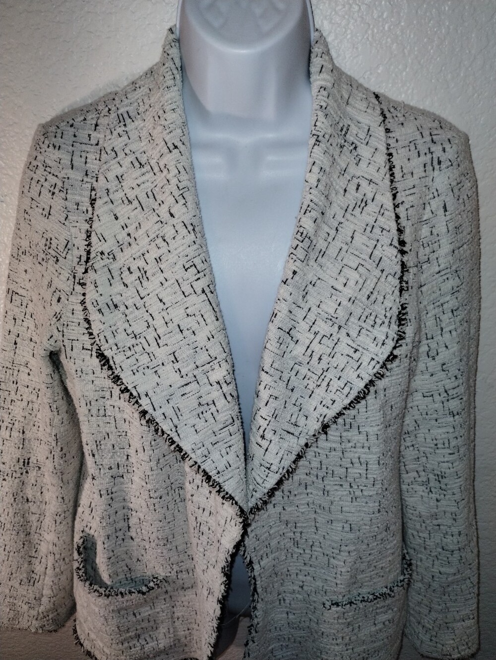 Studio M Blazer White Black Tweed sz Medium